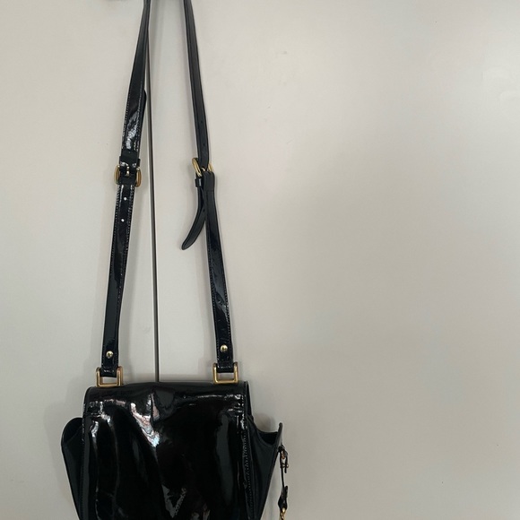 ❤️Ralph Lauren - Discontinued Crossbody Bag Black with Golden Metallic D… - Picture 7 of 17